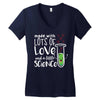 Made With Lots Of Love And a Little Science Women's V-Neck T-Shirt