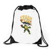vegan pizza power Drawstring Bags