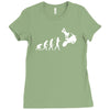 moto cross free style evolution cool Ladies Fitted T-Shirt