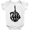 middle finger skeleton bone skull grafitti art Baby Onesie