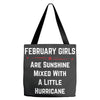February Girls Tote Bags