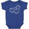 rude hands, ideal gift or birthday present. Baby Bodysuit