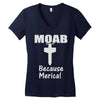 moab military mother of all bombs Women's V-Neck T-Shirt