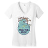 feel the music Women's V-Neck T-Shirt