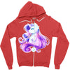 Shining Beautiful Unicorn Zipper Hoodie