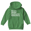 bears, beets, battlestar galactica Youth Hoodie