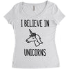 i believe in unicorns Women's Triblend Scoop T-shirt