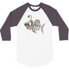 animal fishing tee graphic 3/4 Sleeve Shirt