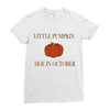 due in october Ladies Fitted T-Shirt