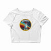 Nasa  Blue White Yellow Color Crop Top