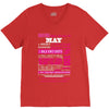 quens are born in may V-Neck Tee