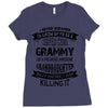 Super Cool Grammy Of A Freaking Awesome Granddaughter Ladies Fitted T-Shirt