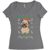 ugly sweater dog Women's Triblend Scoop T-shirt