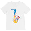 sax addict saxophone V-Neck Tee