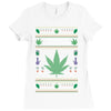 smoke weed ugly sweater Ladies Fitted T-Shirt