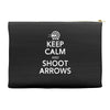 keep calm &amp; shoot arrows Accessory Pouches