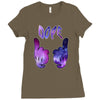 galaxy cartoon hands dope Ladies Fitted T-Shirt