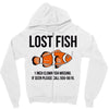 lost fish Zipper Hoodie