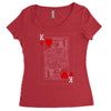king of hearts playing card Women's Triblend Scoop T-shirt