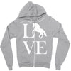 horse love Zipper Hoodie