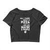 care about pizza and 3 people girls Crop Top