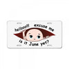 June Peeking Out Baby Boy License Plate
