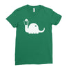 apatosaurus white Ladies Fitted T-Shirt
