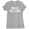 hello you c'nt Ladies Fitted T-Shirt
