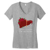 liver cancer awareness Women's V-Neck T-Shirt