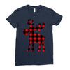 lumberjack reindeer Ladies Fitted T-Shirt