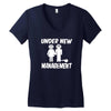 under new management stag night wedding mens Women's V-Neck T-Shirt