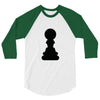 Chess King and Pawn 3/4 Sleeve Shirt