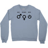 man woman geek symbols Crewneck Sweatshirt