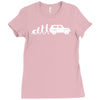 evolution of man, lada niva Ladies Fitted T-Shirt