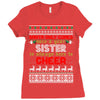 Santa Only Comes Once A Year Sister Is Always Here To Cheer Ladies Fitted T-Shirt