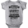 Super Cool Grammy Of A Freaking Awesome Grandson Baby Onesie