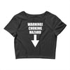 warning choking hazard printed Crop Top