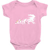 alien evolution   mens funny Baby Bodysuit