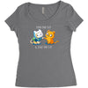 finn the cat &amp; jake the cat Women's Triblend Scoop T-shirt