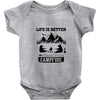 Life Is Better Around The Campfire Baby Bodysuit