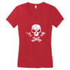rock skull Women's V-Neck T-Shirt