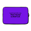 funny t shirt i used to jog 5 miles a day Laptop sleeve