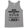 never underestimate an old man who was born in july Tank Top