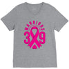 end breast cancer   39 warriors V-Neck Tee