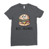 Burger and Fries Best Friends Ladies Fitted T-Shirt