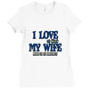 my wife lets me fishing Ladies Fitted T-Shirt