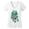 hul kat Women's V-Neck T-Shirt