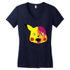pikachu zombie Women's V-Neck T-Shirt