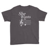 she wants the d black Youth Tee