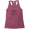 dad a sons first hero Racerback Tank